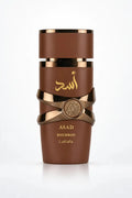 Flacon Asad Bourbon de Lattafa, eau de parfum homme 100 ml, marron et bronze