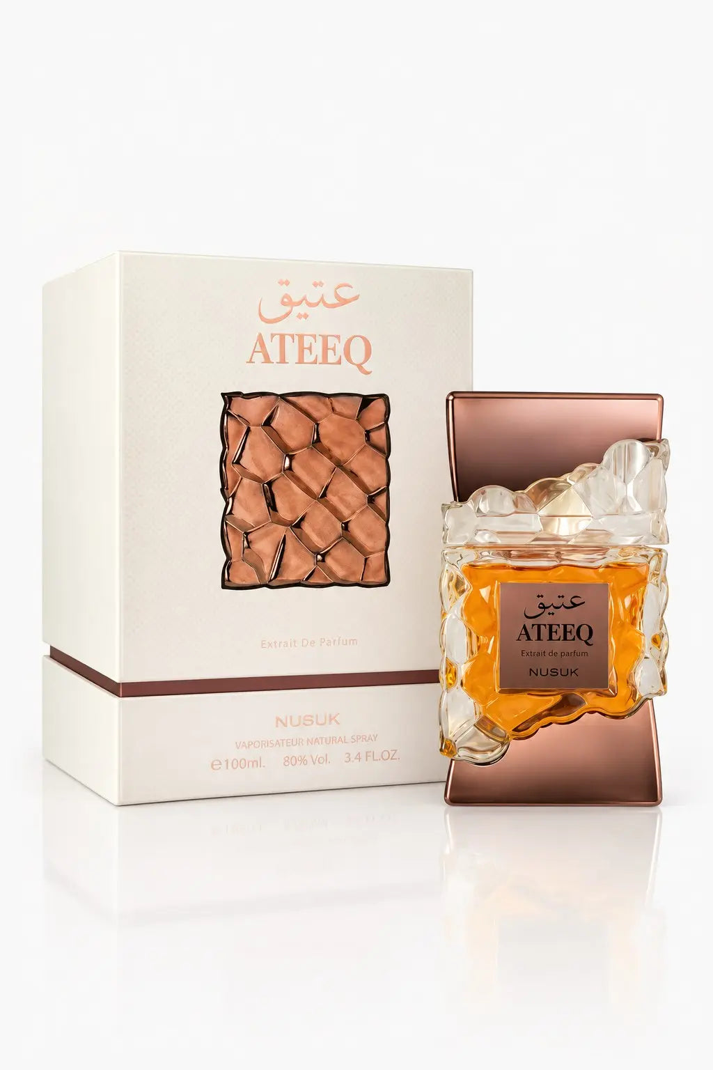 Ateeq Extrait de Parfum Nusuk 100ml - flacon et boîte