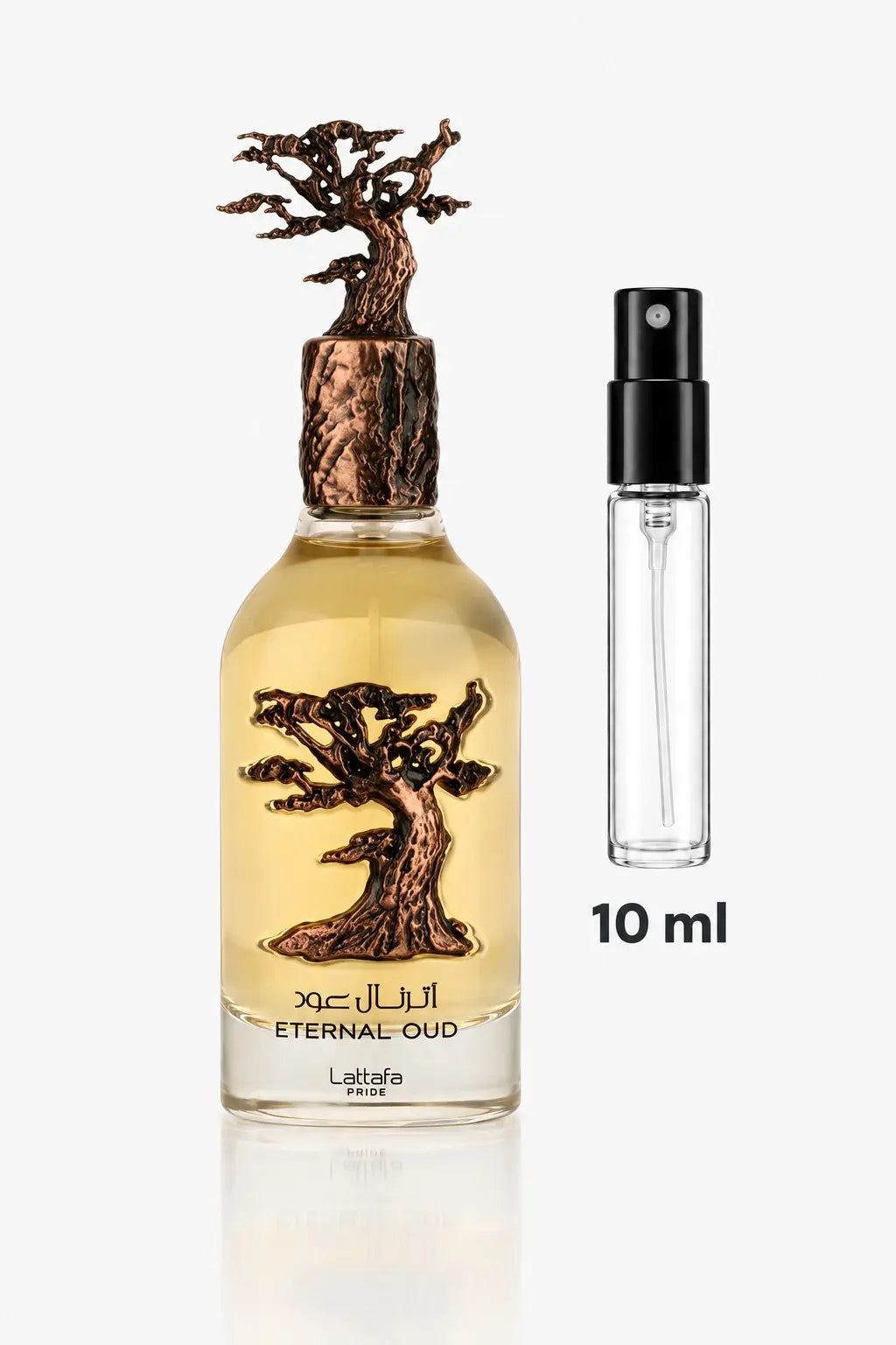 Flacon Eternal Oud Lattafa et décant 10 ml