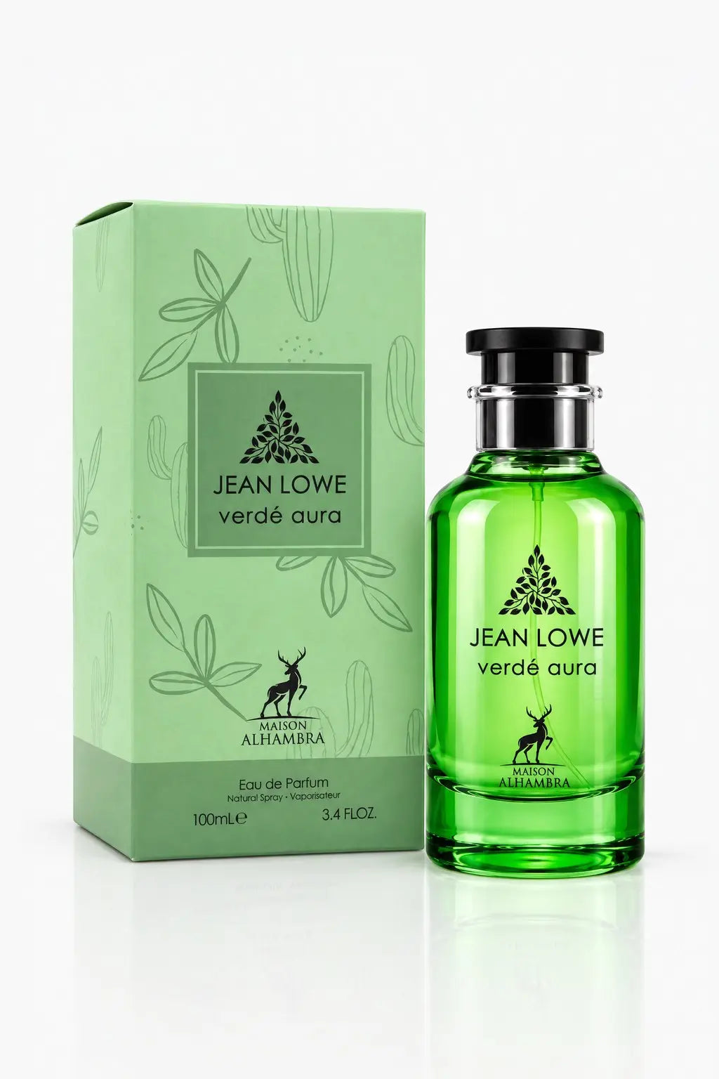 Jean Lowe Verde Aura Eau de Parfum Maison Alhambra 100ml - flacon et boîte