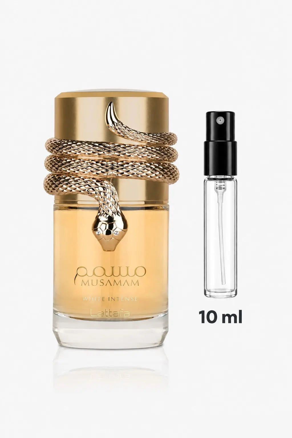 Flacon Musamam White Intense Lattafa et décant 10 ml