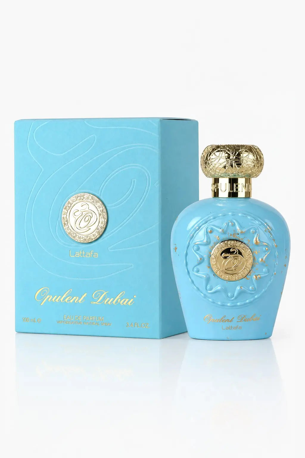 Opulent Dubai Eau de Parfum Lattafa 100ml - flacon et boîte