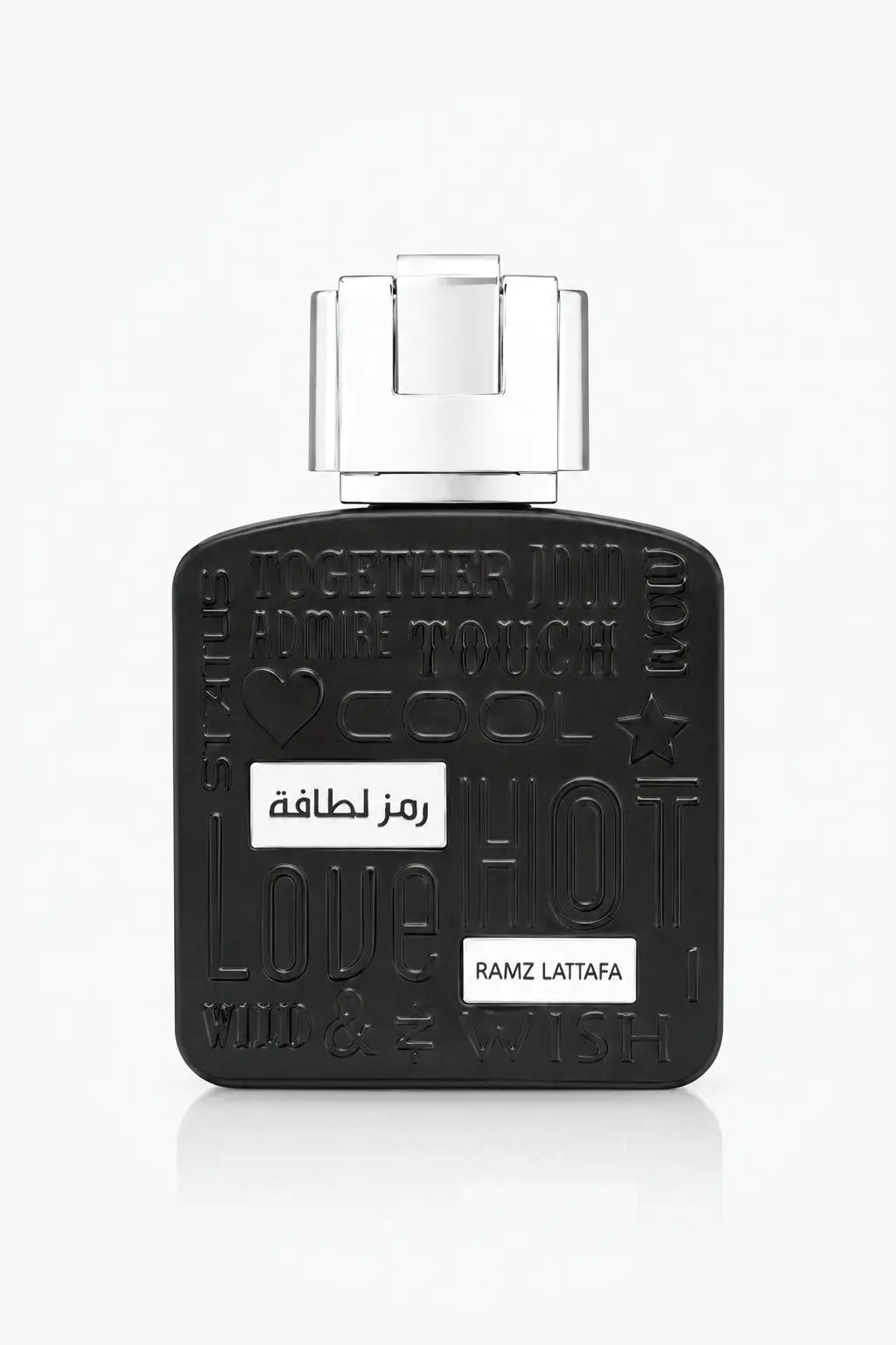 Ramz Silver Lattafa eau de parfum, flacon, vue de face