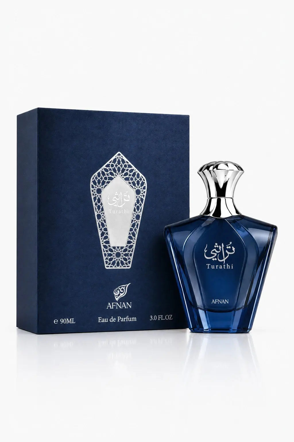 Turathi Blue Eau de Parfum Afnan 90ml - flacon et boîte