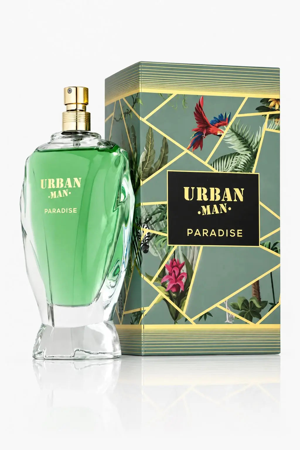 Urban Man Paradise Eau de Parfum Fragrance World - flacon et boîte
